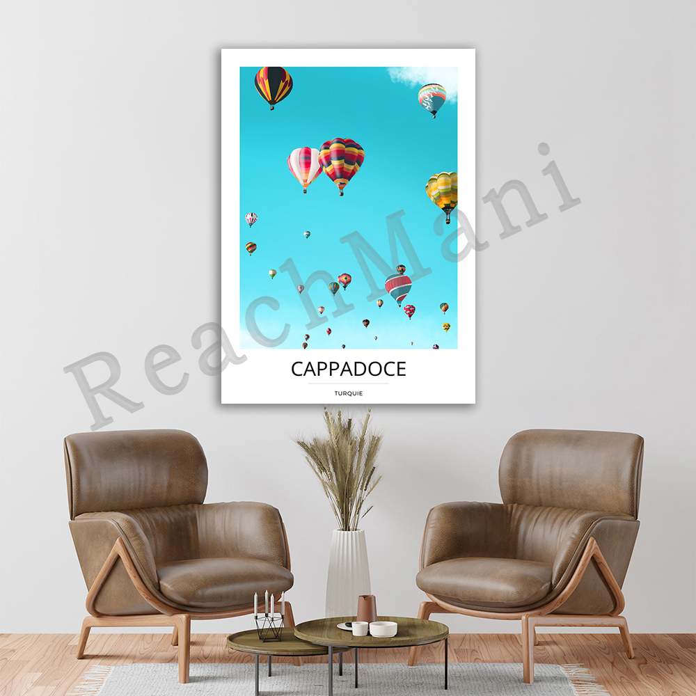 Interior Design Illustrated - Kappadokien, Posterdruck, Reiseposter, Inneneinrichtung, Wandkunst, Reiseillustrationen,