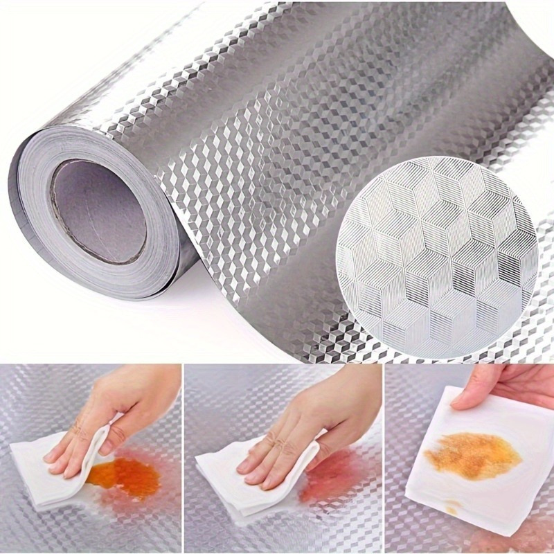 Interior Design Kitchen - YITAPE Küchen-Aluminiumfolie-Aufkleber Selbstklebende Ölbeständige Wasserdichte Tapete