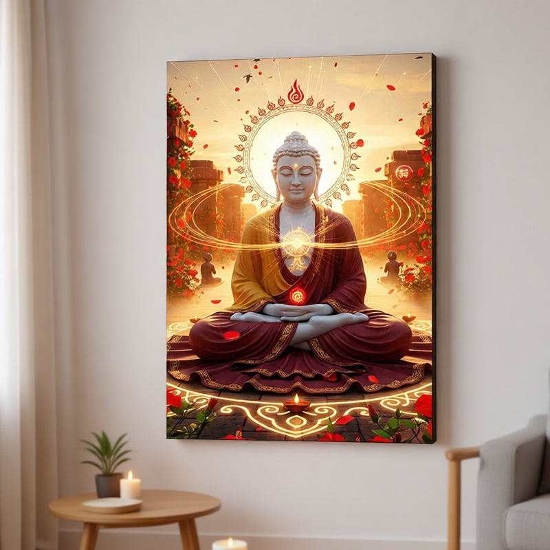 Interior Design Zen - Moderne orientalische Buddha-Wandkunst-Leinwandmalerei, Zen-Spiritualitätsdesign für ruhiges