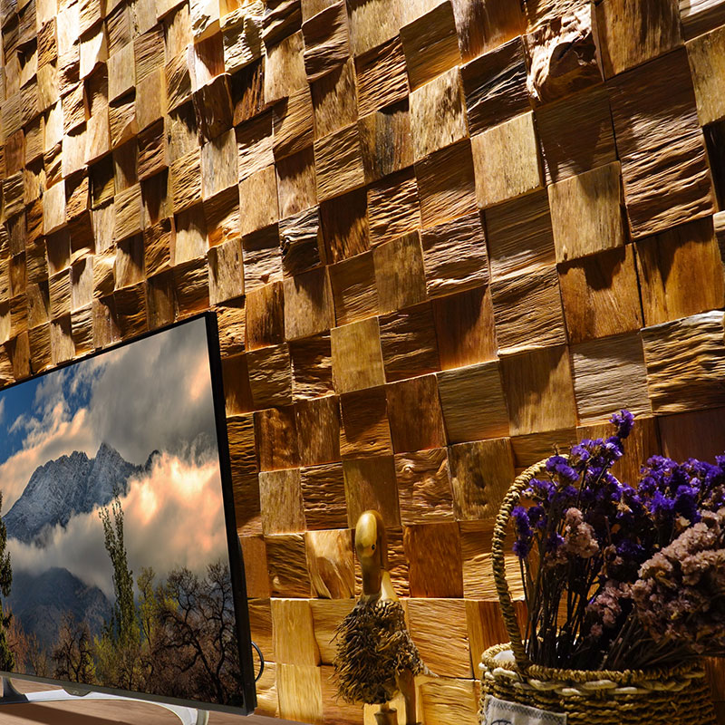 Wall Panel 3D Texture - Selbstklebende Tapete für die Wandtrennwand, wiedergewonnenes