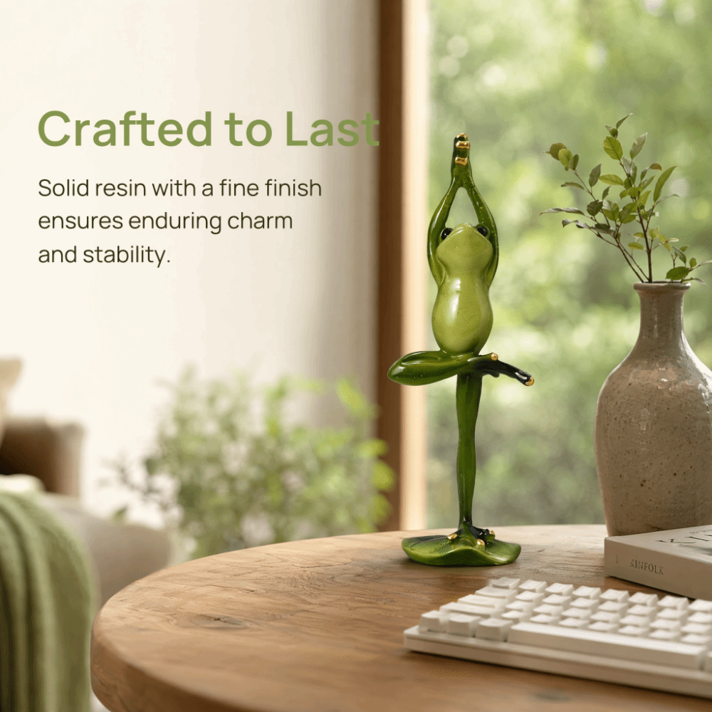 Interior Design Product - Harz-Yoga-Posen-Figur: Amphibien-Ornament mit vier optionalen Posen