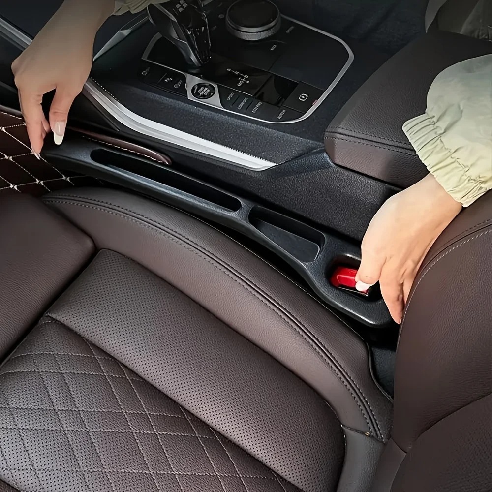 Interior Design Product - 2 Stück Auto-Sitzlückenfüller-Organizer, PU Wasserdichter Sitzlückenfüller