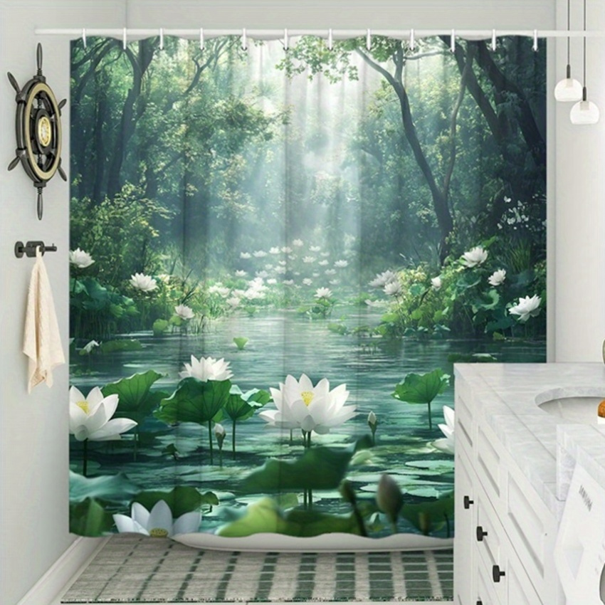Lotus Forest Duschvorhang, Pol – Interior Design Zen Bewertung und Preis