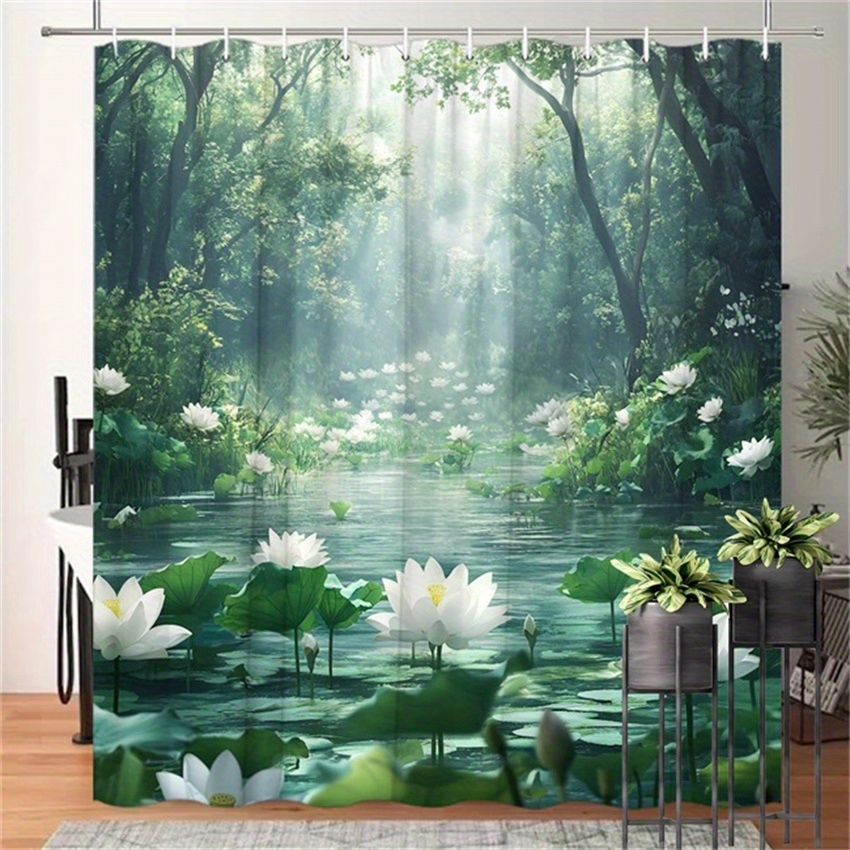 Lotus Forest Duschvorhang, Pol – Interior Design Zen Bewertung und Preis