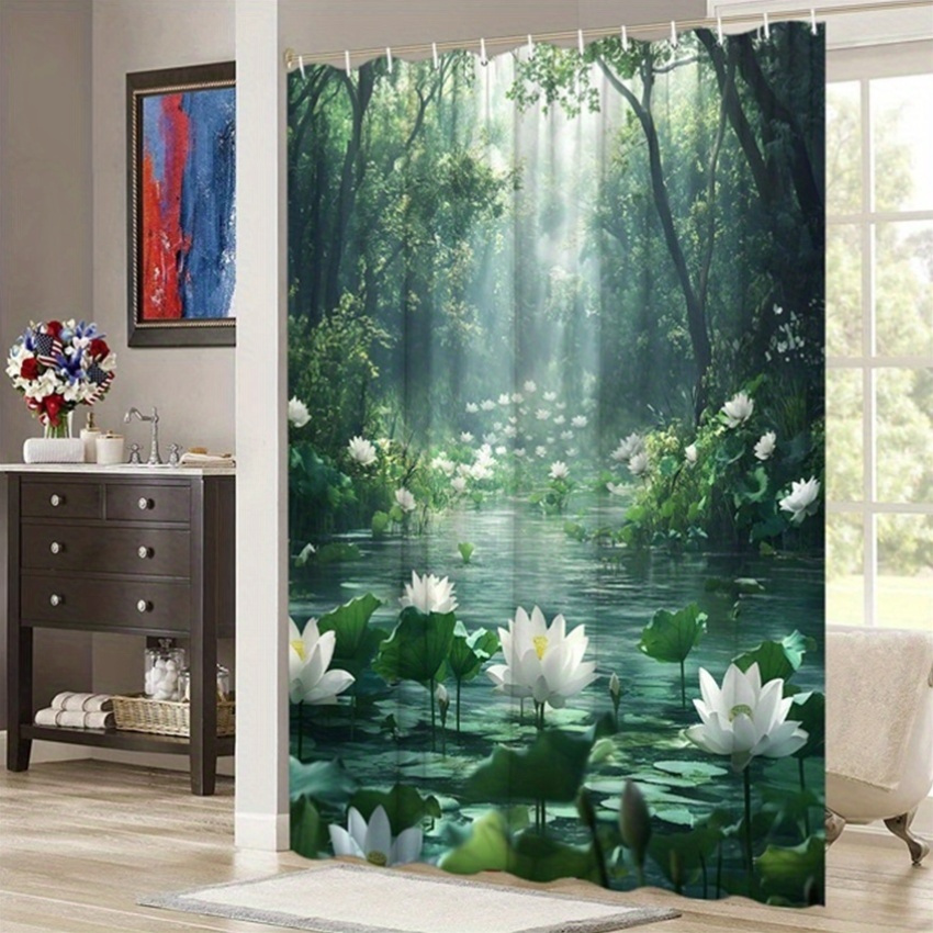 Lotus Forest Duschvorhang, Pol – Interior Design Zen Bewertung und Preis