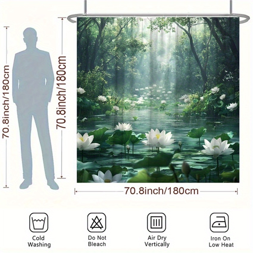 Lotus Forest Duschvorhang, Pol – Interior Design Zen Bewertung und Preis