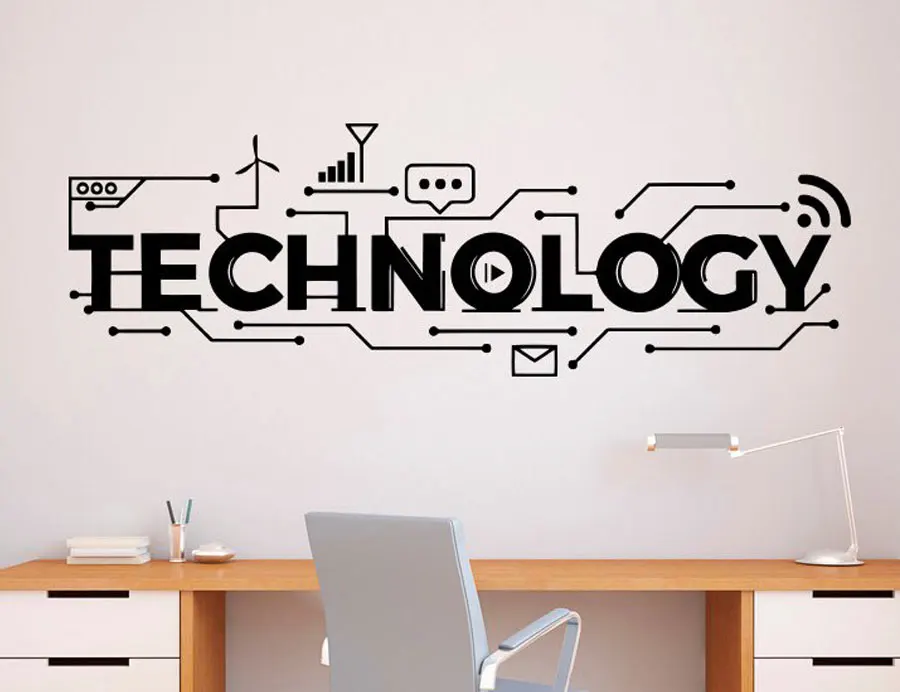 Technologie Schriftzug Wand Au – Interior Design Education Bewertung und Preis