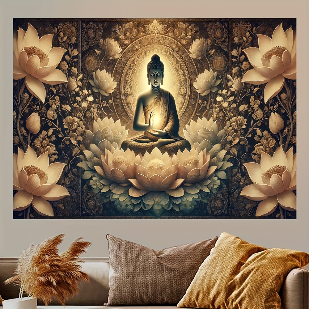 Buddha-Lotusblumen-Wandteppich – Interior Design Zen Bewertung und Preis