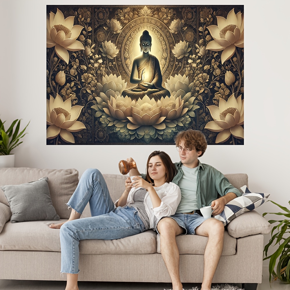 Buddha-Lotusblumen-Wandteppich – Interior Design Zen Bewertung und Preis