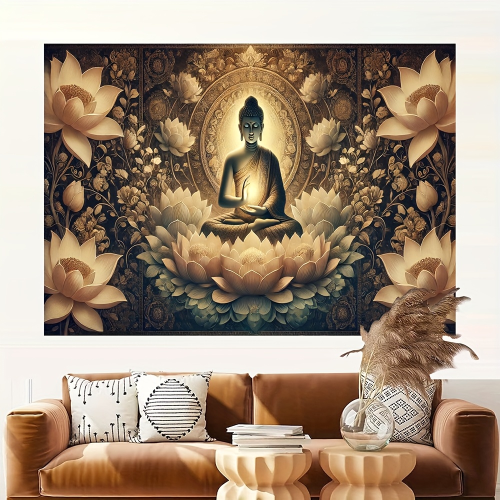 Buddha-Lotusblumen-Wandteppich – Interior Design Zen Bewertung und Preis