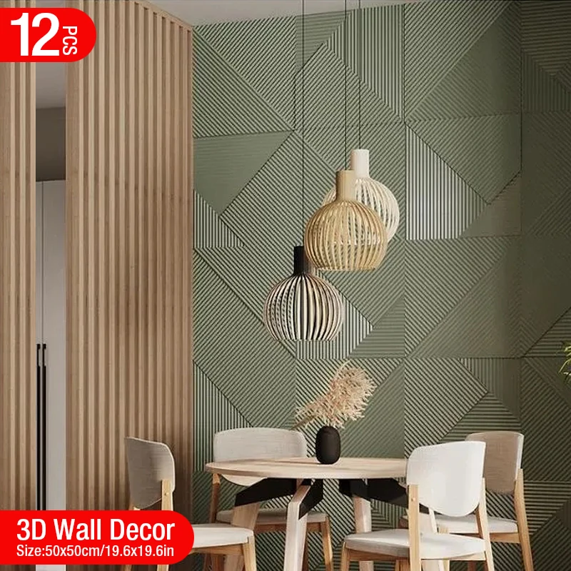 12 Stück 50 cm 3D-Wanddekorati – Wall Panel 3D Texture Bewertung und Preis