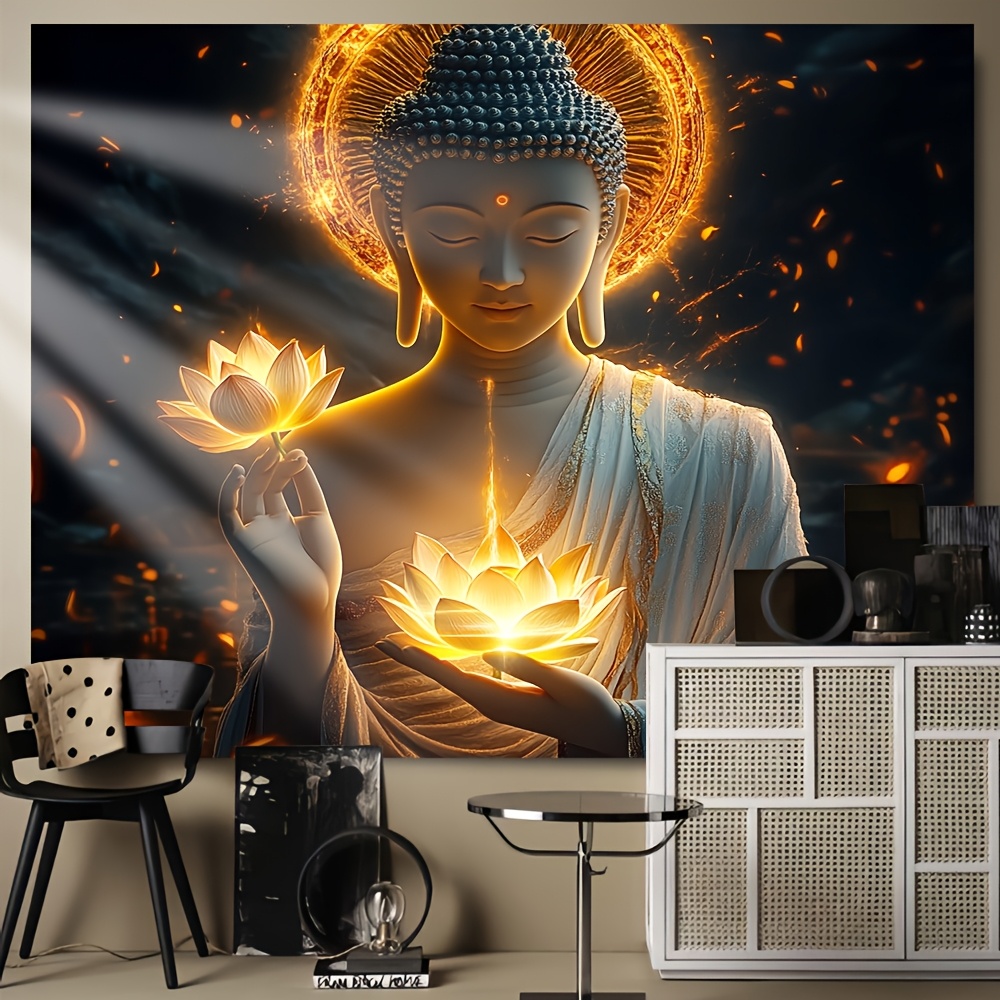 Buddha mit Lotusblume Wandkuns – Interior Design Zen Bewertung und Preis