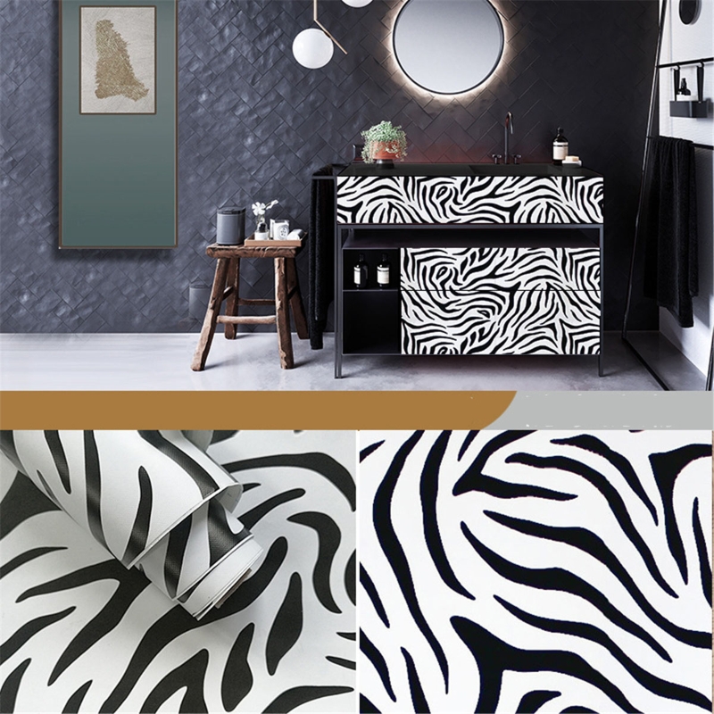 Moderne PVC-Schwarz-Weiß-gestr – Interior Design Kitchen Bewertung und Preis