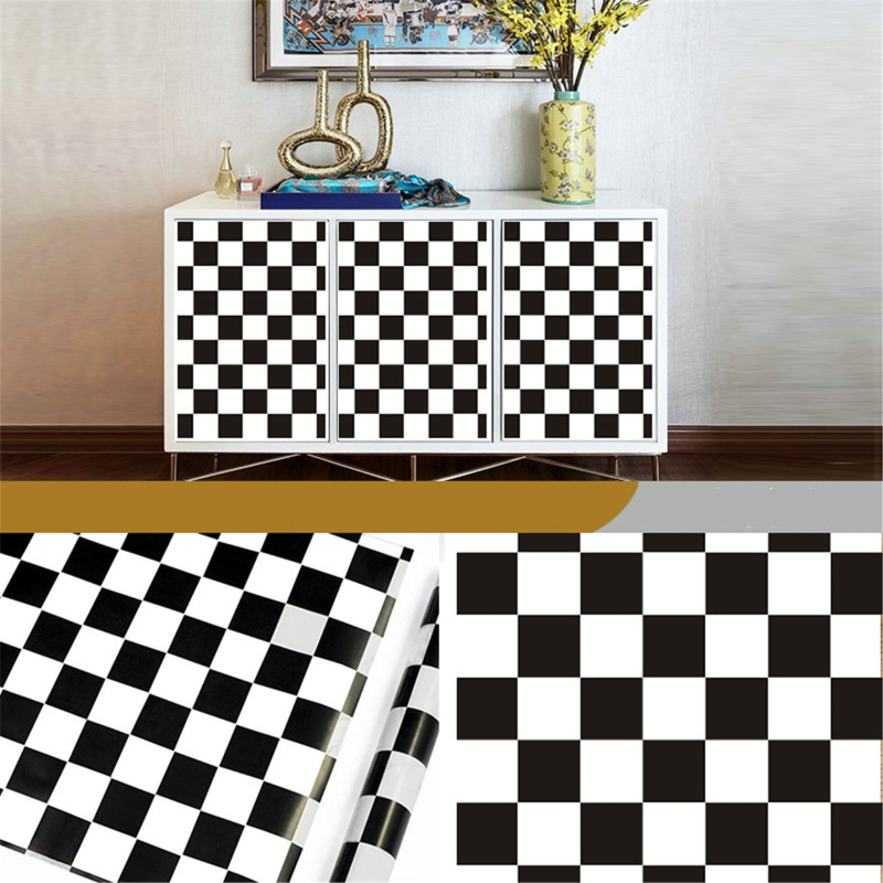Moderne PVC-Schwarz-Weiß-gestr – Interior Design Kitchen Bewertung und Preis