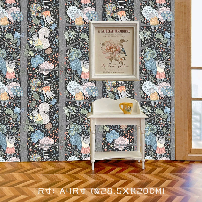 4 Stück Puppenhaus-Tapeten-Auf – Interior Design Kitchen Bewertung und Preis