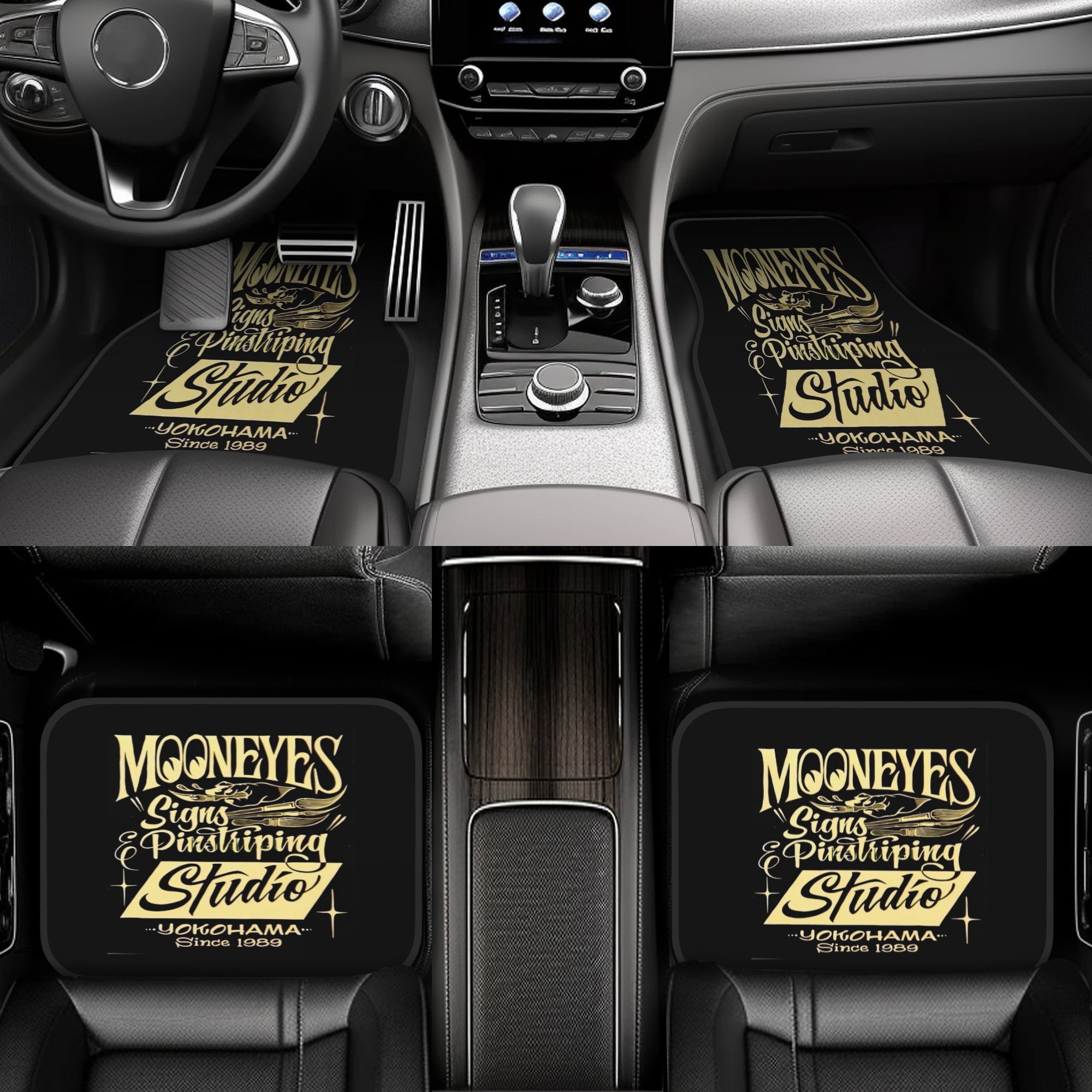 4 Stück Mooneyes Auto-Fußmatte – Interior Design Product Bewertung und Preis