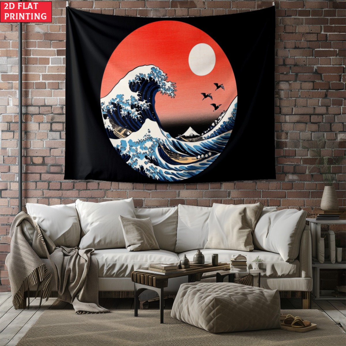Ungerahmter japanischer Wellen – Interior Design Zen Bewertung und Preis