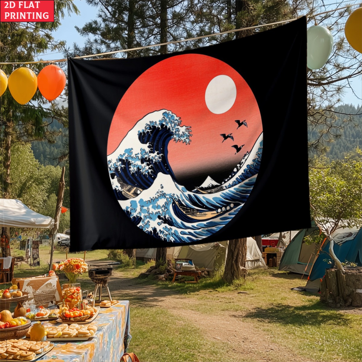 Ungerahmter japanischer Wellen – Interior Design Zen Bewertung und Preis